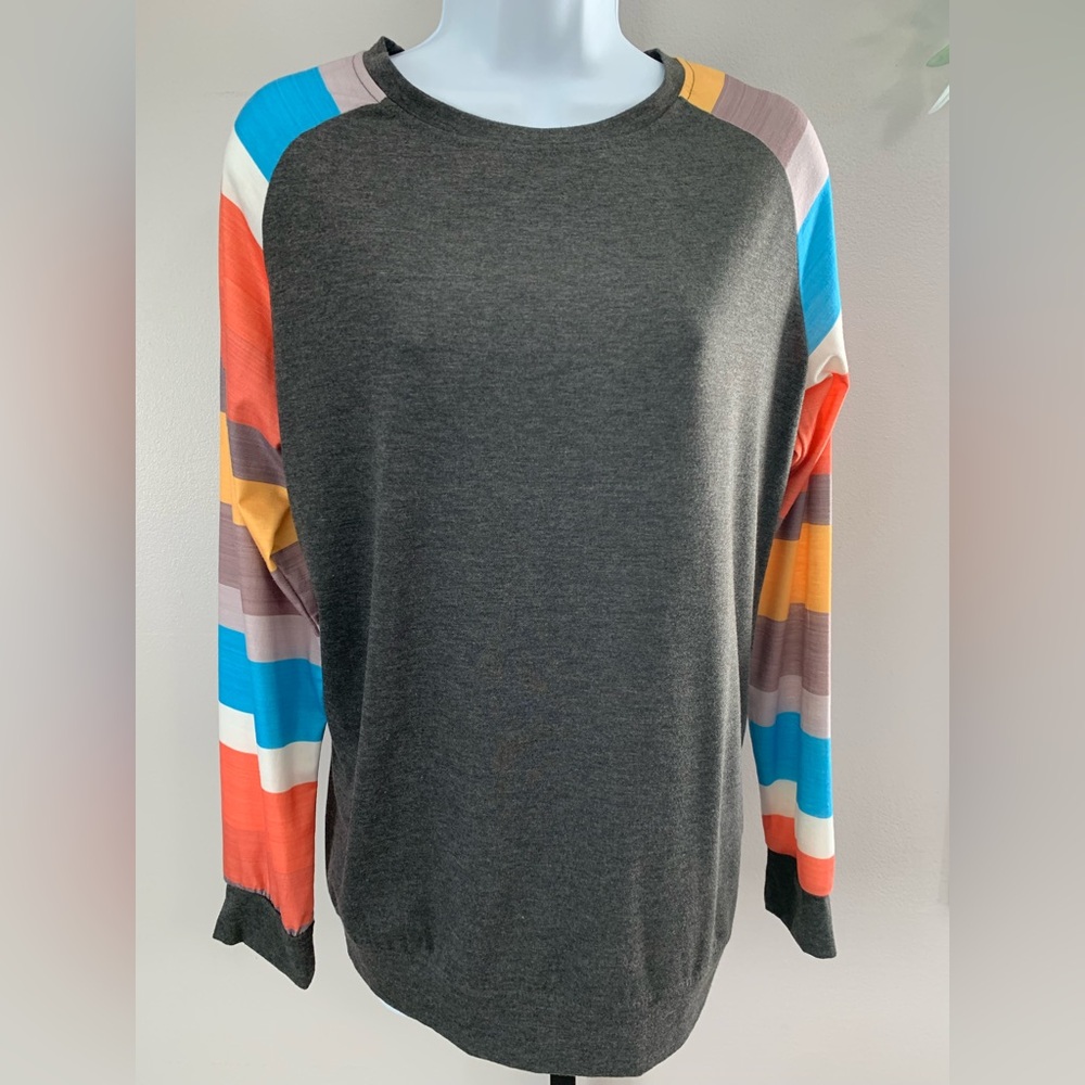Multicolor Striped Sleeve Tee
